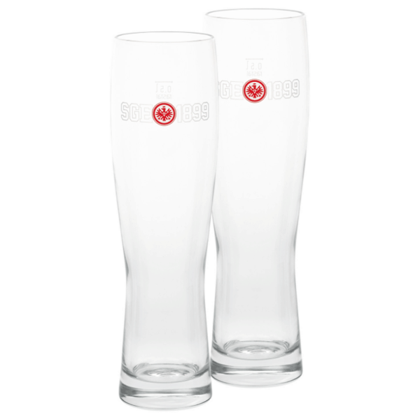 Eintracht Frankfurt Weizenbierglas 1899 2er Set 0,5 l