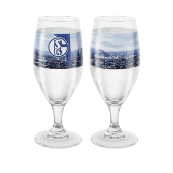 Schalke Pilstulpe 2er Set 0,3 l