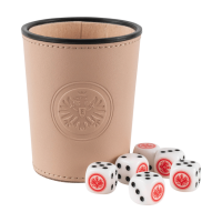 Eintracht Frankfurt W&uuml;rfelbecher Logo mit 6...