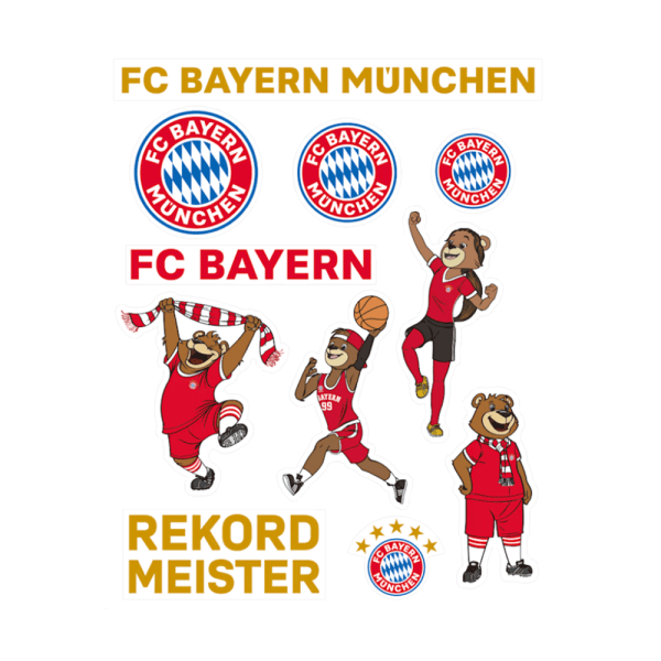 Bayern München Aufkleberset Maskottchen