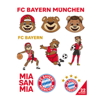 Bayern München Aufkleberset Maskottchen