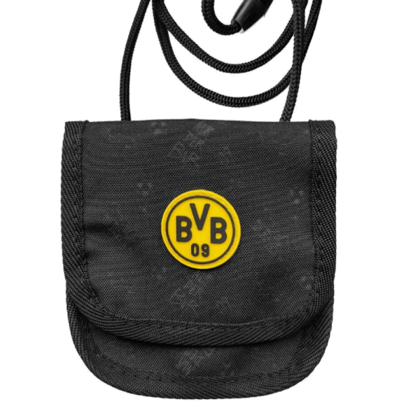 BVB Umhänge-Geldbeutel allover schwarz Kids