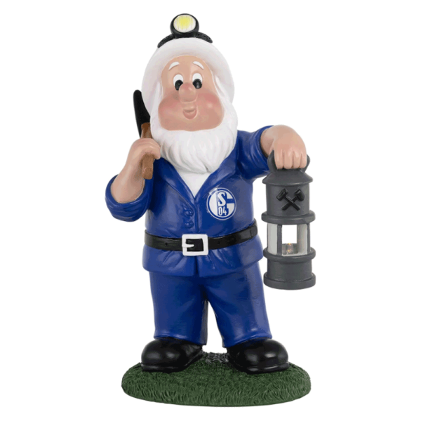 Schalke Gartenzwerg Grubenlampe LED