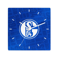 Schalke Wanduhr Glas