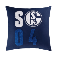 Schalke Kissen Buchstaben blau