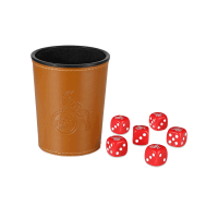 Köln Würfelbecher mit 6 Würfeln