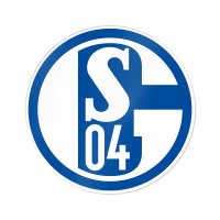 Schalke Aufkleber blau und weiß 8 cm