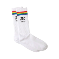 St. Pauli Socken Tennis TK Regenbogen weiß Gr. 42-46