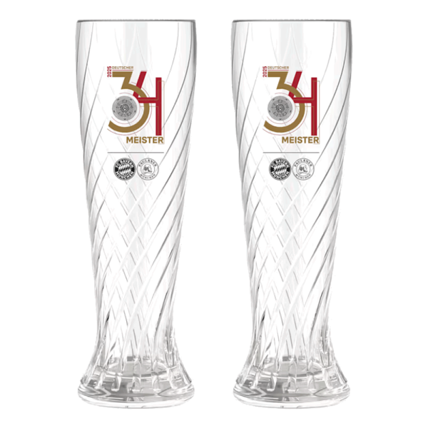 Bayern München Weißbierglas DM 2025 2er Set