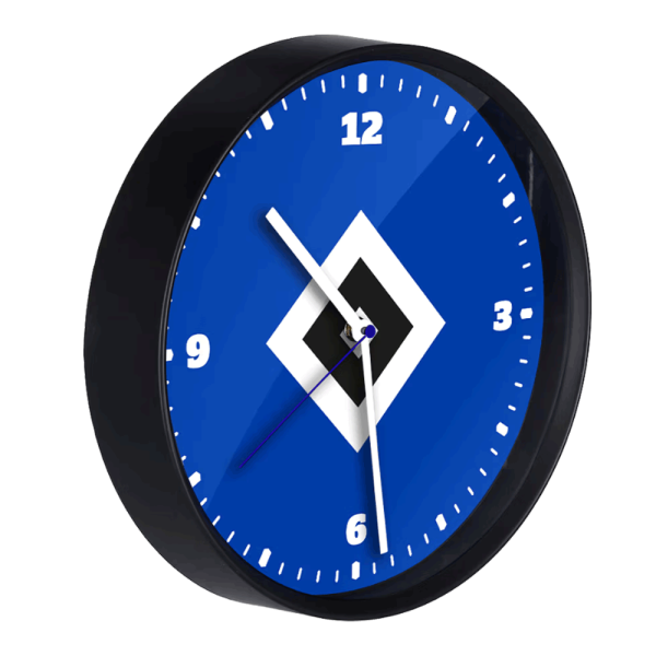 HSV Wanduhr Raute Pur