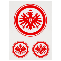 Eintracht Frankfurt Aufkleberset LOGO 3er rot