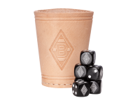 Gladbach Würfelbecher mit 6 Würfeln