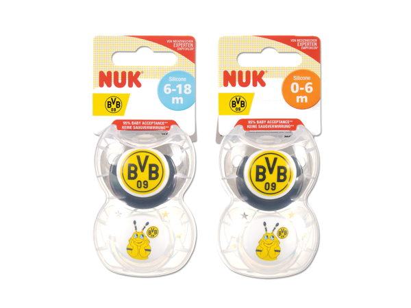 BVB Schnullerset NUK 6-18 Monate