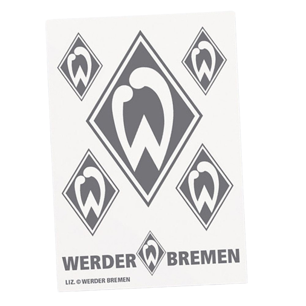 Werder Bremen Aufkleberkarte silber
