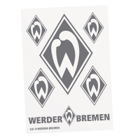 Werder Bremen Aufkleberkarte silber