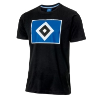 HSV T-Shirt Raute schwarz Erw.